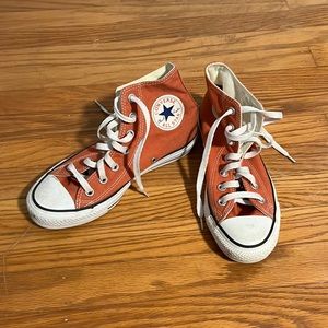 Orange high top Converse chucks